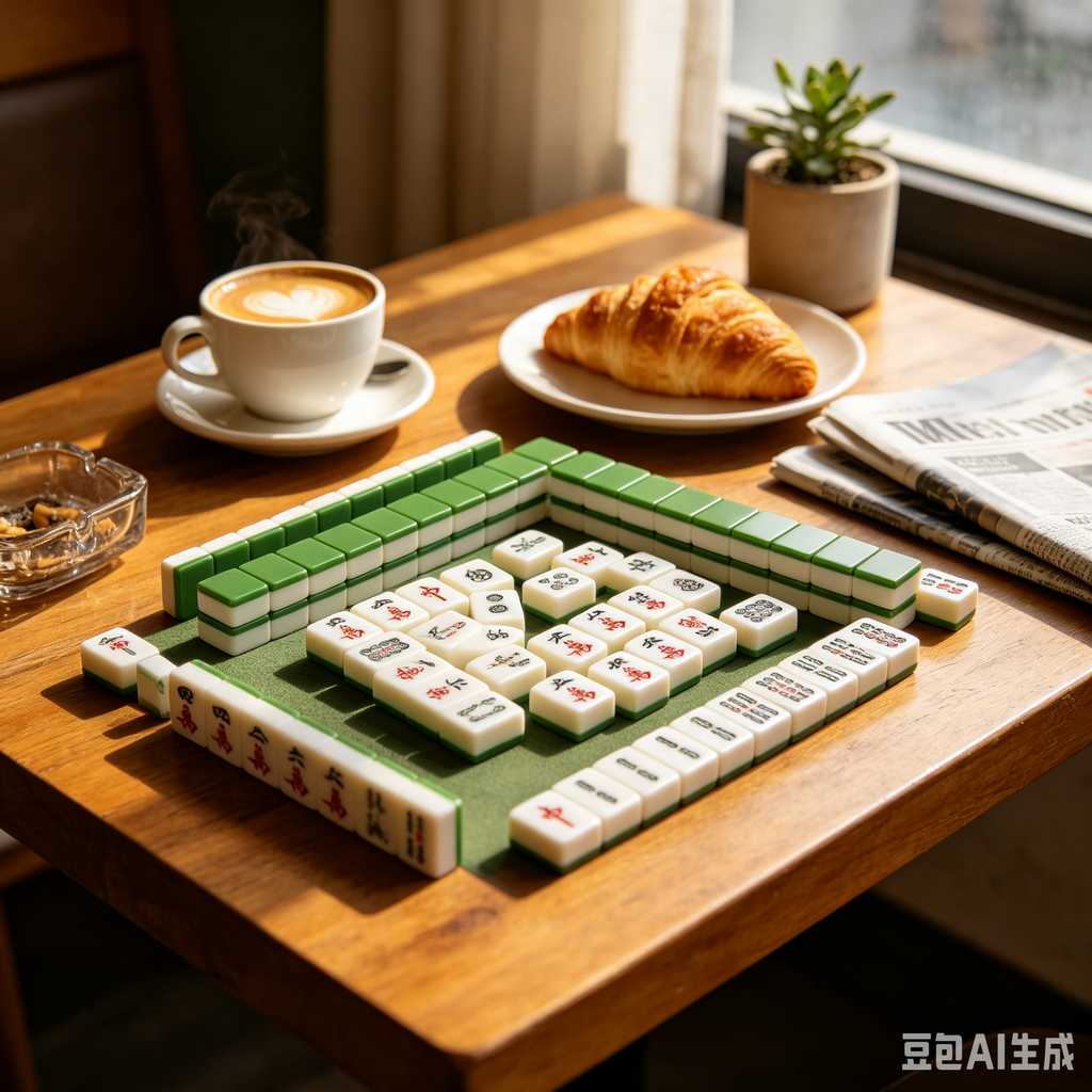 modern text mahjong tiles